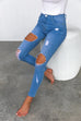High Rise Ripped Skinny Denim Pants