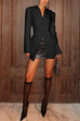 Margovil Chic V Neck Single Button Irregular Blazer