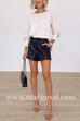 Long Sleeves Bow Back Cut Out Top