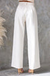 Adjustable Strap Slit Front Top and Pocketed Wide Leg Pants Set