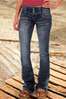 Margovil Button Down Bell Bottom Jeans with Pockets