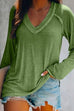 Margovil V Neck Long Sleeves Cozy Top