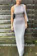 Margovil Elegant Sleeveless Tie Shoulder Bodycon Maxi Dress