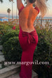 Margovil Sleeveless Bow Open Back Bodycon Maxi Dress