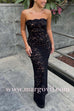 Margovil Strapless Lace Hollow Out Bodycon Maxi Dress