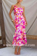 Margovil One Shoulder High Waist Mermaid Floral Cami Dress