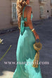 Tie Bow Backless Cut Out Color Block Maxi Dress