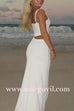 Margovil V Neck Adjustable Strap Cut Out Maxi Dress