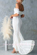 Off Shoulder Hollow Out Lace Bodycon Maxi Dress