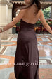 Halter Cowl Neck Backless Satin Maxi Party Dress