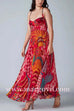 Spaghetti Strap High Waist Printed Maxi Vacation Dress