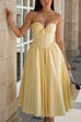Margovil Strapless Bow Front Corset Swing Midi Dress