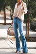 Margovil Distressed Bell Bottoms Skinny Denim Pants