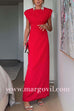 Crewneck Short Sleeves Maxi Party Dress