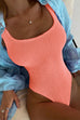 Margovil Low Back High Cut Crinkle One Piece Swimsuit