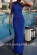 Margovil Sleeveless Open Back Glitter Bodycon Maxi Dress