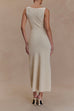 Margovil Sleeveless Button Down Slit Ribbed Knit Maxi Dress