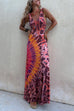 Scoop Neck Sleeveless Tie Dye Maxi Dress
