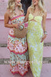 Margovil Strapless Tie Back Cut Out Floral Print Maxi Dress
