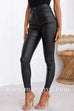 High Waist Faux Leather Stretchy Slim Fit Pants