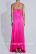 Strapless V Neck Pleated Maxi Party Dress