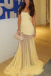 Margovil Strapless Tube Flare Mesh Maxi Party Dress