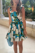 Bow Shoulder Floral Print Mini Cami Dress