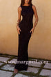 Margovil Sleeveless Open Back Glitter Bodycon Maxi Dress
