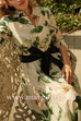 3/4 Sleeves Button Up Wild Rose Print Shirt Maxi Dress