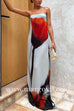 Margovil Spaghetti Strap Floral Print Maxi Beach Dress