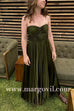 Strapless Twist Front Pleated Swing Maxi Dress