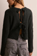 Margovil Crewneck Bow Knot Ribbed Knit Sweater