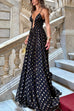 Margovil Cut Out Polka Dot Tiered Swing Maxi Cami Dress