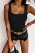 Margovil Square Neck Ribbed Knit Tank Top