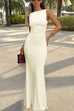 Boat Neck Sleeveless Bodycon Fishtail Maxi Dress