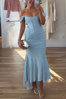 Margovil Sleeveless Ruched Waist Ruffle Hem Jacquard Maxi Dress