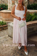 Margovil Elegant Square Neck Sleeveless Flowy Maxi Dress