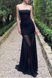 Margovil Strapless Mesh Splice Bodycon Maxi Dress