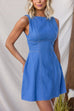 Open Back Sleeveless Denim Mini Dress