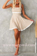 Margovil Waisted Ric Rac Color Block Cami Sundress