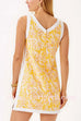 Sleeveless Side Slit Printed Shift Mini Dress