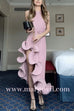 Sleeveless Sculpted Elegance Pleated Ruffle Midi Dress