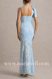 Margovil Sleeveless Bow Shoulder Flare Maxi Dress