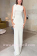 Margovil Elegant Sleeveless Tie Shoulder Bodycon Maxi Dress