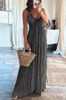 Margovil Halter Backless Tie Knot Printed Maxi Vacation Dress