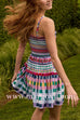 Spaghetti Strap Ruffle Gingham Mini Dress