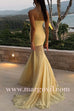 Margovil Strapless Tube Flare Mesh Maxi Party Dress