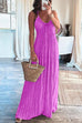 Margovil Halter Backless Tie Knot Printed Maxi Vacation Dress