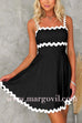 Margovil Waisted Ric Rac Color Block Cami Sundress