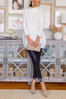 Mockneck Drop Shoulder Oversized Ribbed Knit Sweater